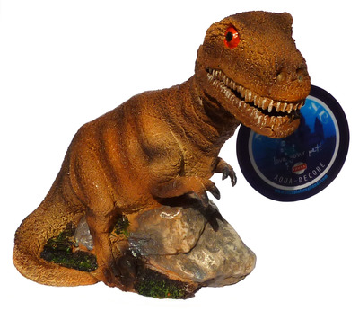 Aqua Decore Aquarium Bubbler Giant Dinosaur Brown T-Rex