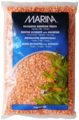 Marina Decorative Aquarium Gravel 2kg Orange