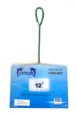Orca Fish Net White Fine 30.5cm with Green Handle