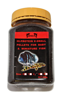 Orca Hi-Protein Sinking Pellet Fish Food 200g X-Small Pellet (size 2)