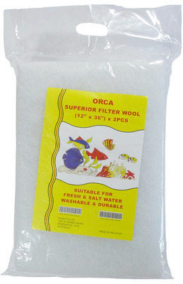 Orca Superior Filter Sheet Wool Media Large Coarse White