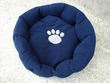 Dog Bed - Soft Donut Style Navy Blue Small