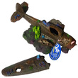 Exotic Environments Giant Sunken Plane with broken wing