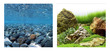 Seaview Aquarium Background Double Sided 45.7cm high - River Rock-Sea of Green