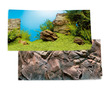 Juwel Aquarium Background Rock-Plant Scene Poster 1 Double Sided 60 x 30cm Small