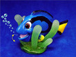 Action Aquarium Bubblers Blue Tang