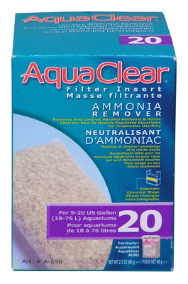 AquaClear 20 Ammonia Remover Hang On Filter Media 