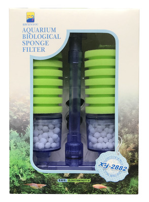 XINYOU Aquarium Biological Sponge Filter XY-2882 Double with peal media