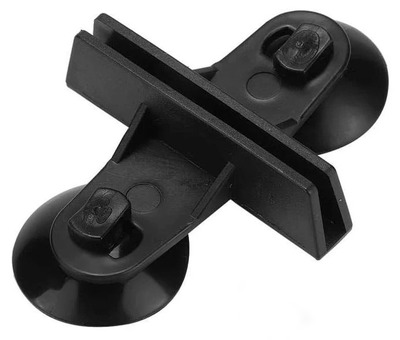 Aquarium Divider Holding Bracket with Suction Cups - Black