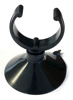 Aquarium Heater Clip Holder 35mm dia suction cup/28mm clip Black