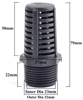 Aquarium Strainer 32mm Outer Diameter Threaded Type