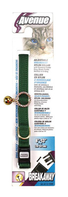 Avenue Breakaway Nylon Cat Collar Carded Green