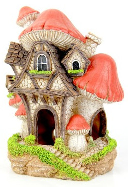 Bioscape Mushroom House Orange 14 x 11 x 17cm