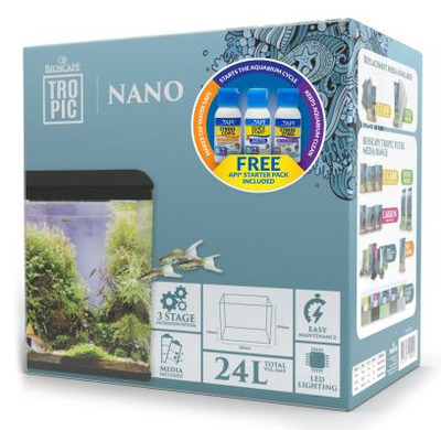 Bioscape Nano Aquarium 24L 38 x 23 x 39cm Black