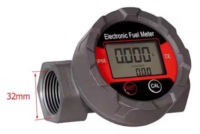 Digital Water Flow Meter Teflon DN25 Horizontal East-West Type