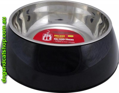 Dogit 2 in 1 Style Durable Dog Bowl Black Small 350ml