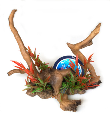 Driftwood with Plants Ornament Large No 2