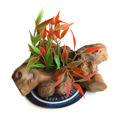 Driftwood with Plants Ornament Small No 1