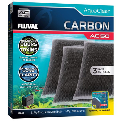 Fluval AC50 Activated Carbon Insert (3 Pack) Filter Media 