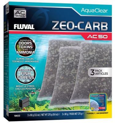 Fluval AC50 Zeo Carb Insert 3 Pack Filter Media 