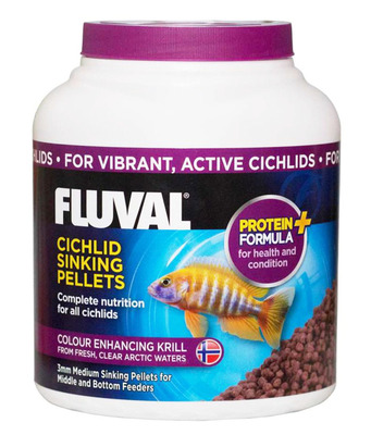 Fluval Cichlid Medium 3mm Sinking Pellets 340g