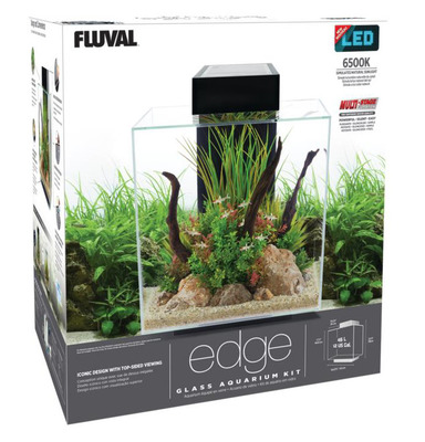 Fluval EDGE 2.0 Aquarium 46L Black The Aquarium Australia