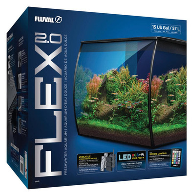 Fluval Flex 2.0 57 Litre Black Aquarium *** NEW MODEL ***