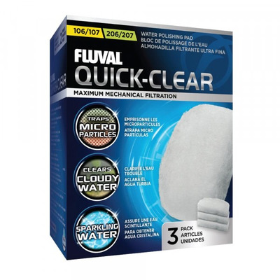 Fluval Quick-Clear Water Polishing Pad Filter Media 106/107/206/207