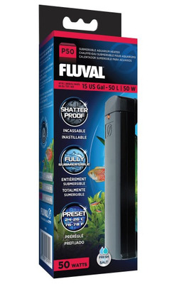 Fluval P50 Pre-set Submersible Heater 50W  50L