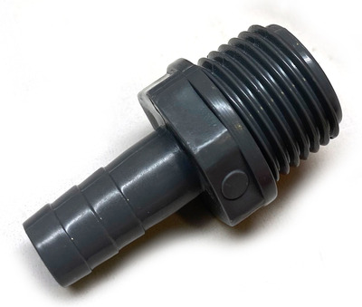 Grey PVC Joiner 1/2inch threaded male to 10mm Barbed