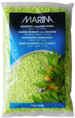 Marina Decorative Aquarium Gravel 2kg Lime Green