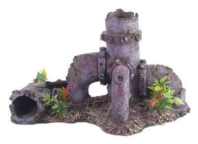 Neptune Cross Pipe Section with Mini Plants