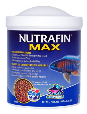 Nutrafin Max Cichlid Sinking Granules Fish Food 550g