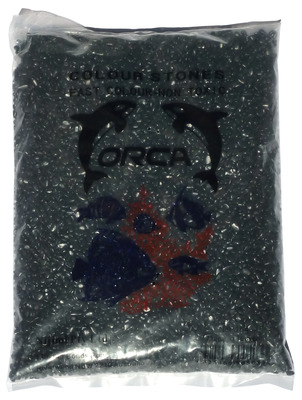 Orca Coloured Aquarium Stones Small pieces Black 1kg