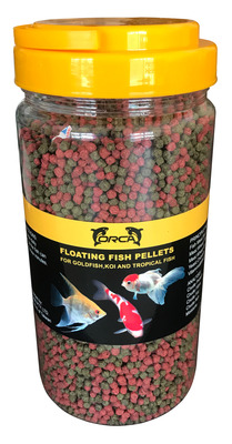 Orca Floating Fish Pellet Food Med Pellet 485g Jar