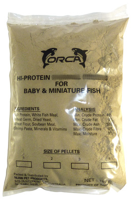 Orca Hi-Protein X-Small Fish Food 1kg Fry Fine Powder (size 0)