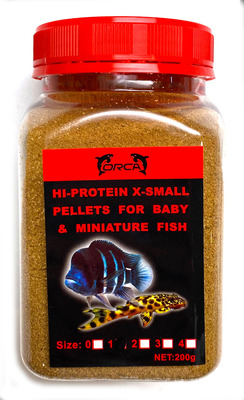 Orca Hi-Protein X-Small Fish Food 200g Crumbles  (size 1 coarse soft granules)