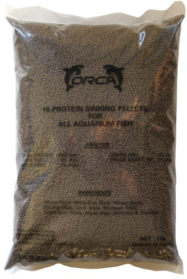 Orca Hi-Protein Sinking Pellet Fish Food 2kg Medium Pellet