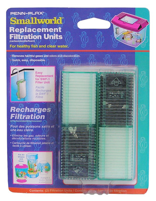 Penn-Plax Betta World Filtration Units 2 x Replacement SWF1C