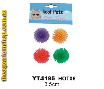 Rubber Pin Balls for Cats 4 Pack