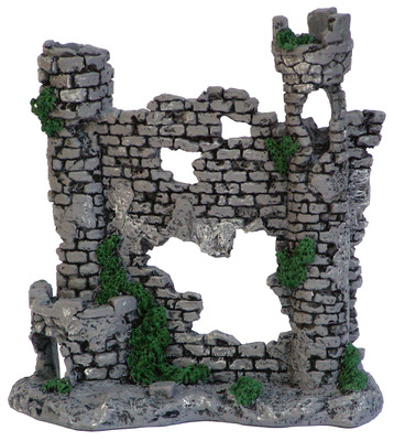 Water Works Half Ruin Fish Tank Ornament 20 x 7.5 x 20cm h