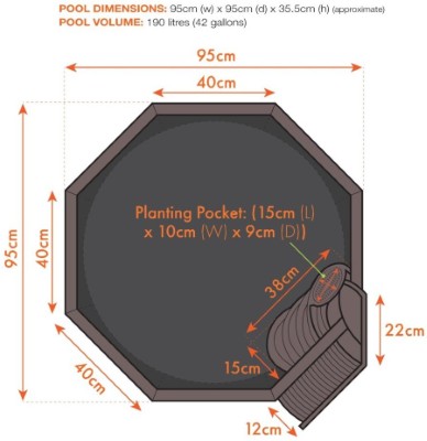 Pond dimensions
