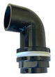 Aquarium Bulkhead with Elbow and O Rings 25mm Inner Dia