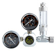 Dual Gauge CO2 Regulator (W21.8) Side mount with bubble counter